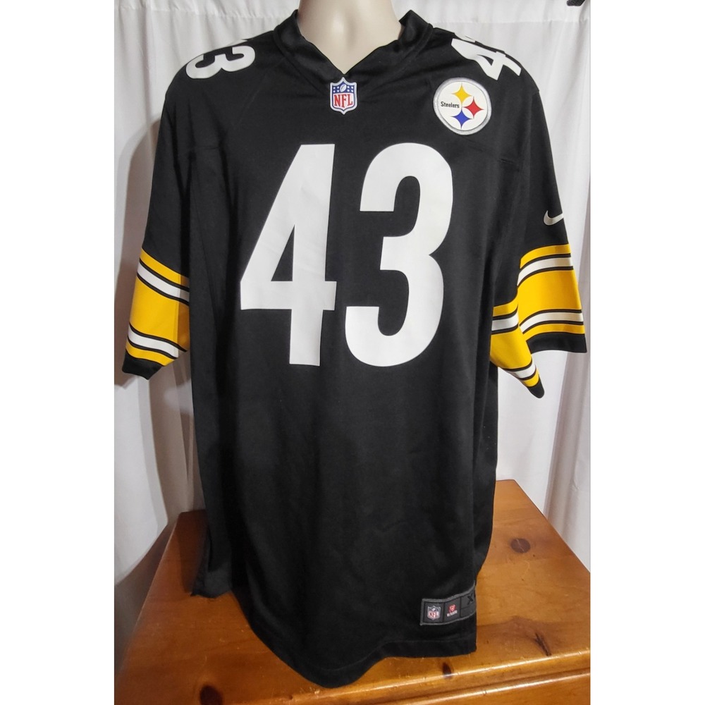 Mens Nike Troy Polamalu On Field Jersey #43 NFL XL Pittsburgh Steelers Near Mint